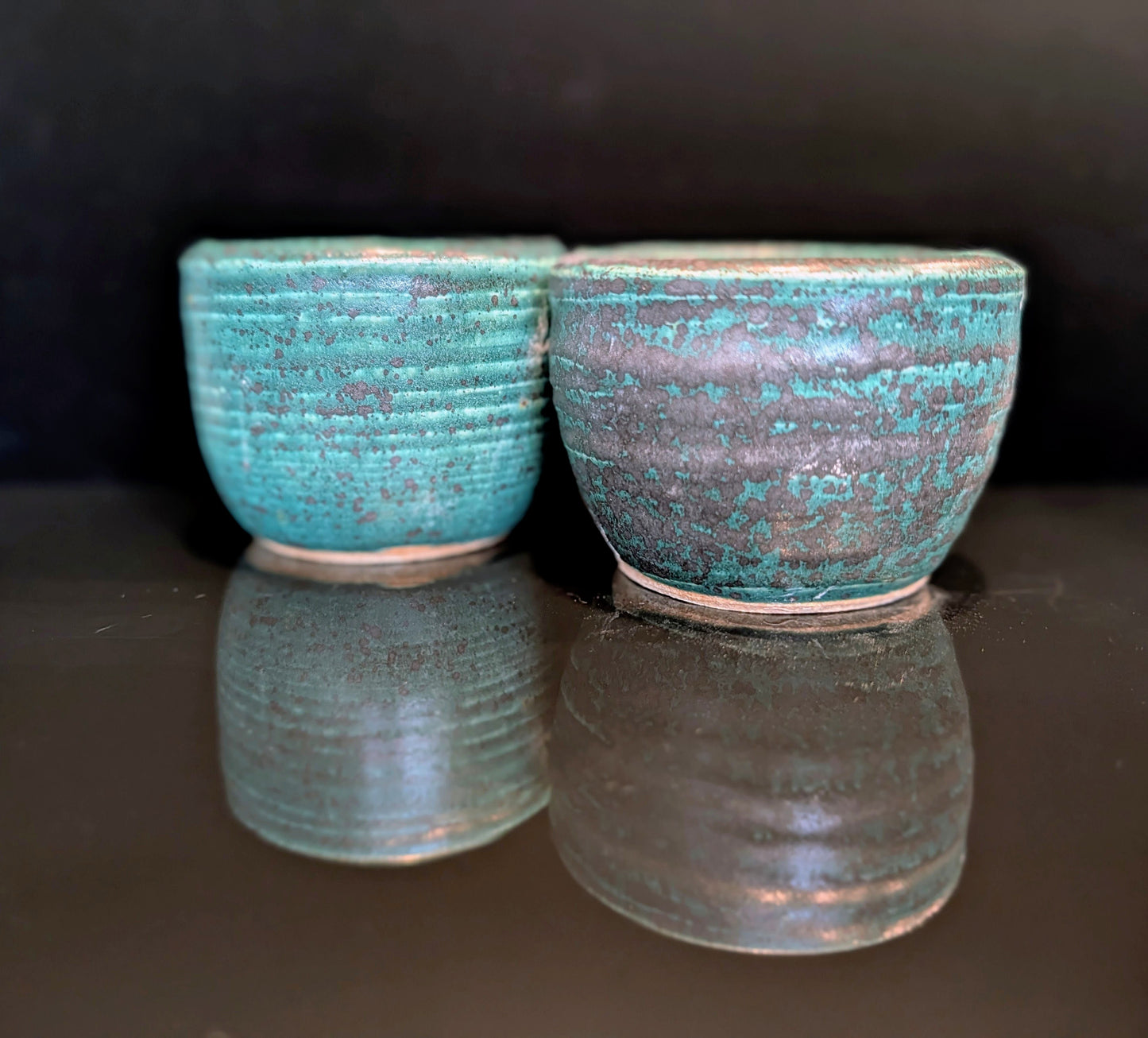 Deep green tumbler style cups