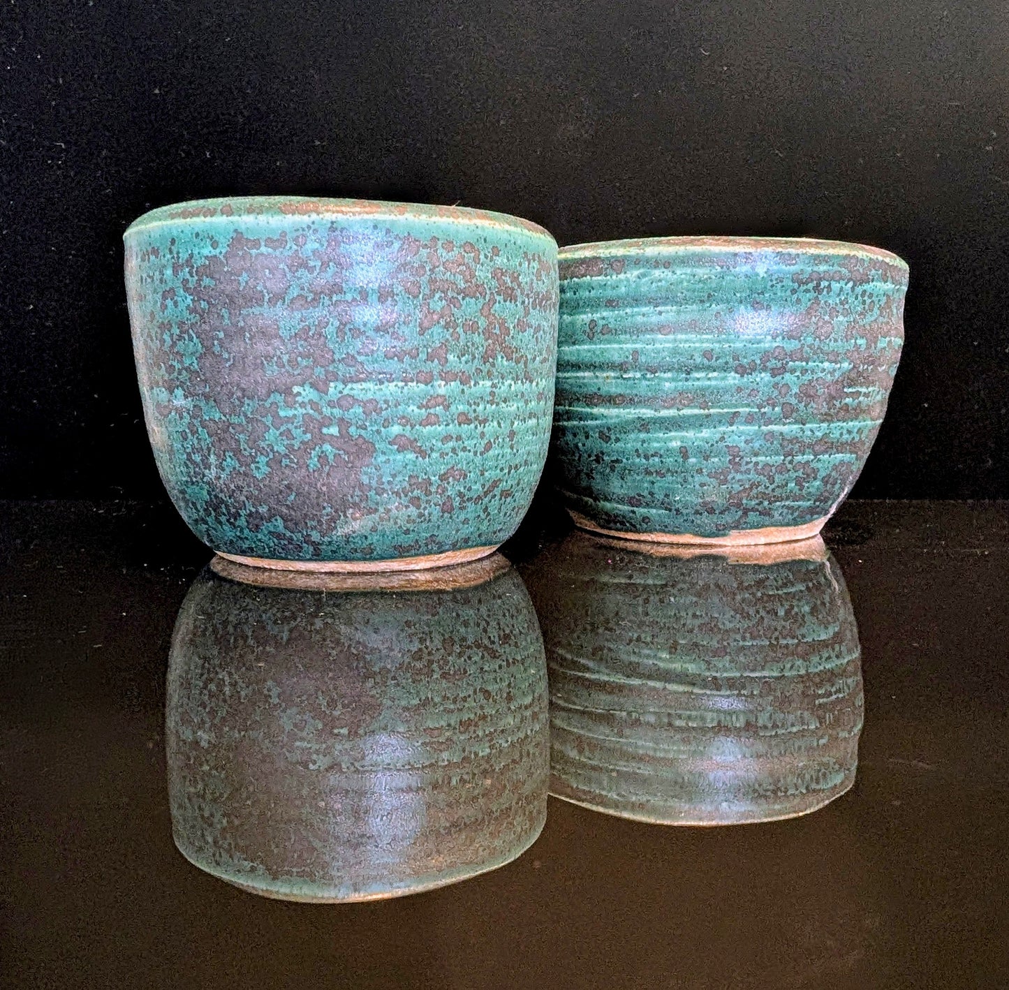 Deep green tumbler style cups
