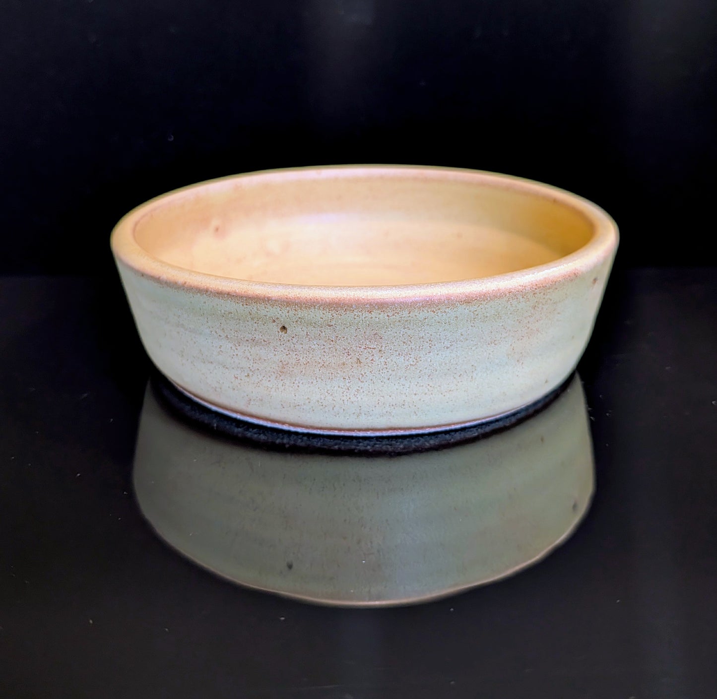 Yellow medium low bowl