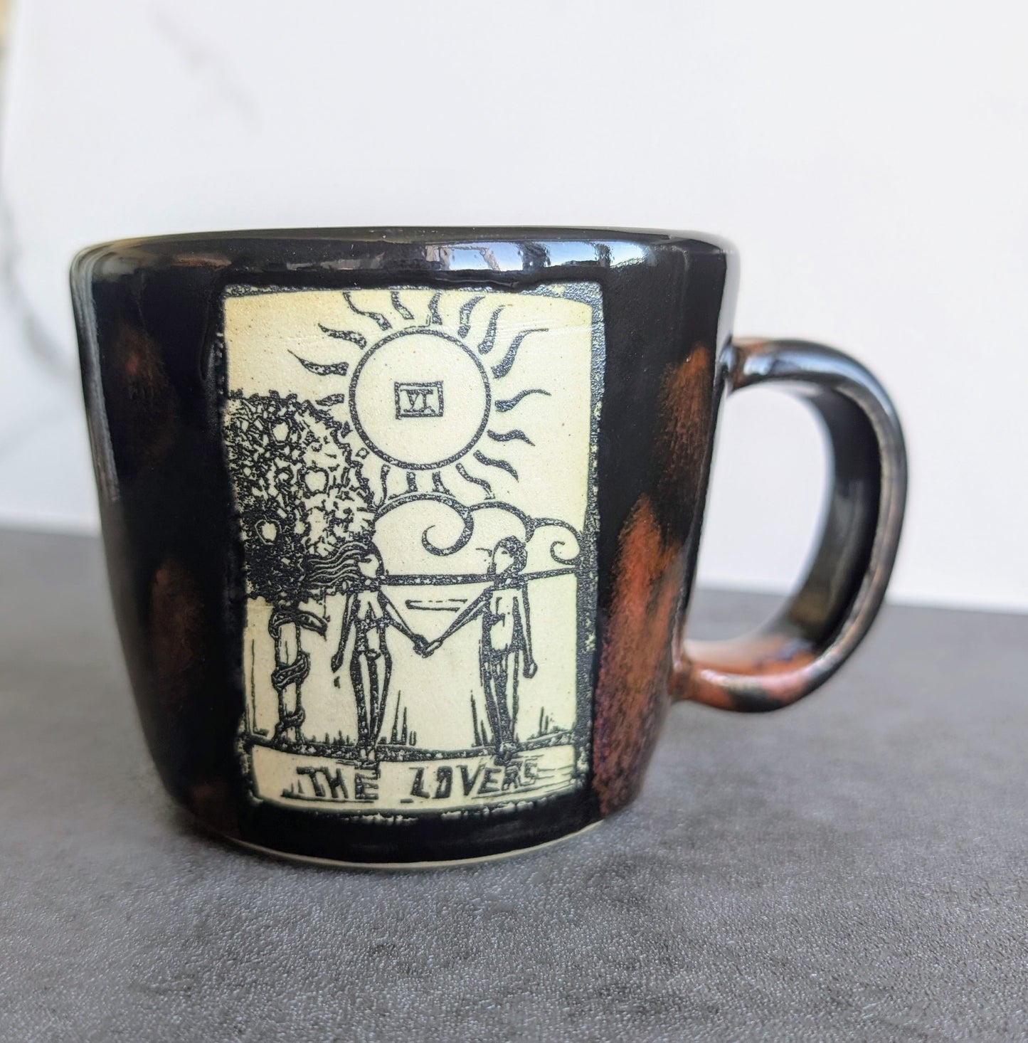 Tarot Card: The Lovers/Temperance Mug & Saucer
