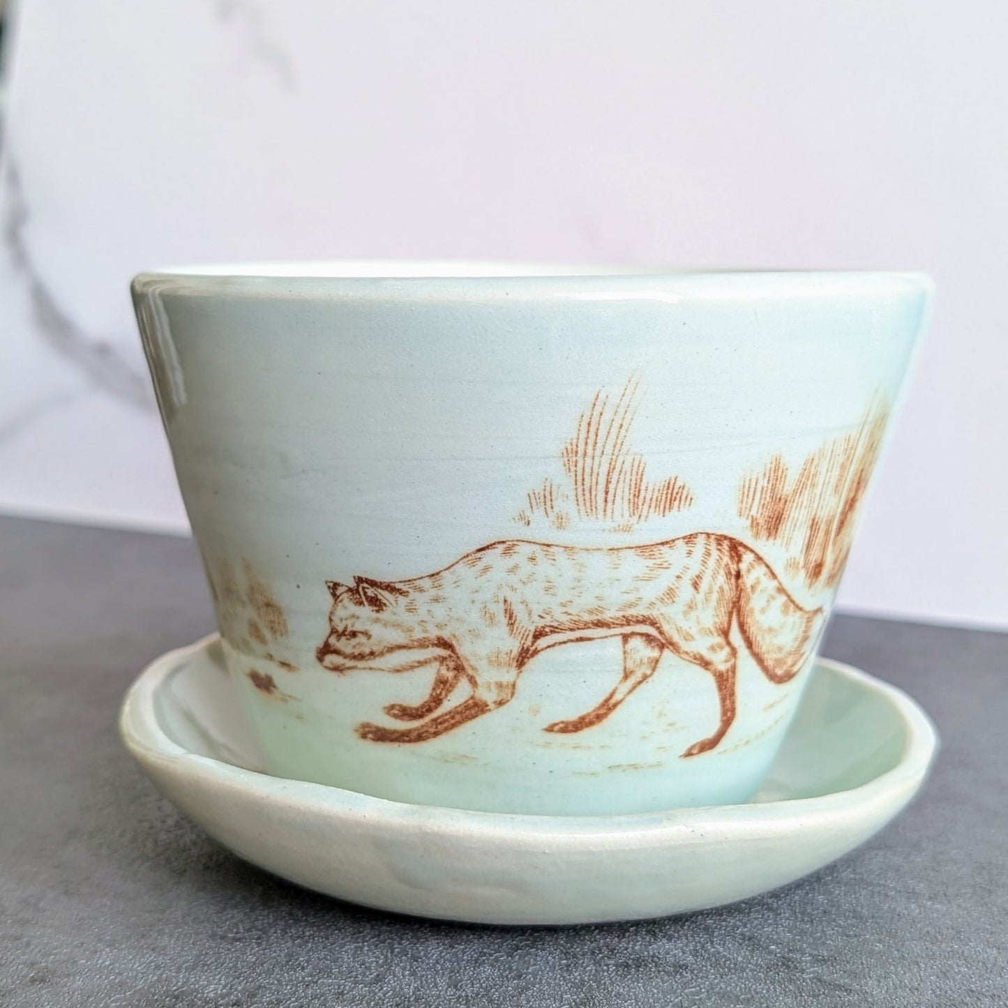 Forest Friends Planter & Saucer