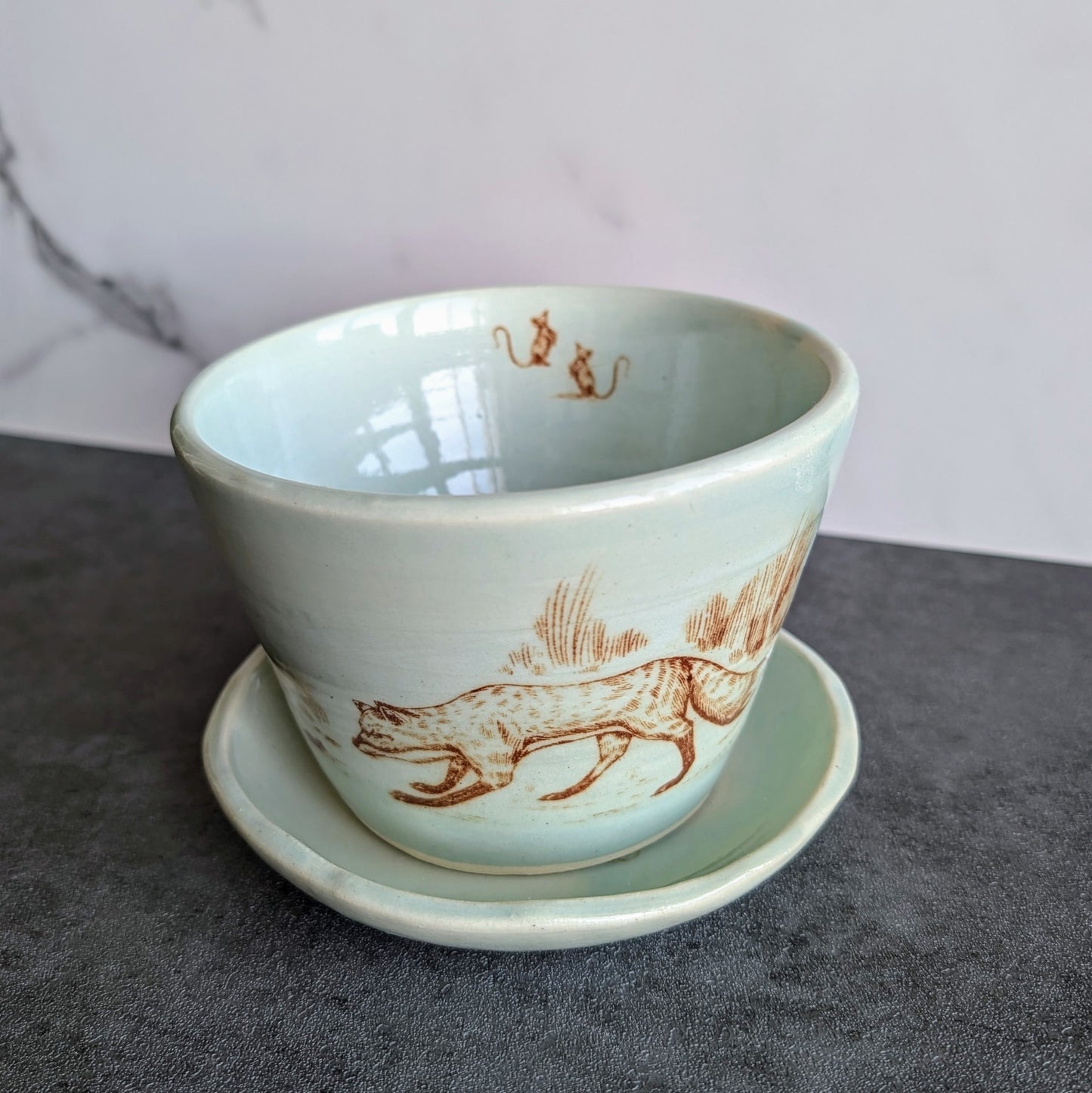Forest Friends Planter & Saucer