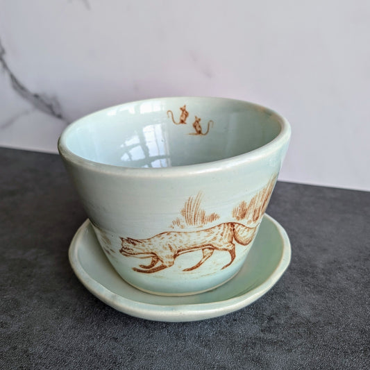 Forest Friends Planter & Saucer