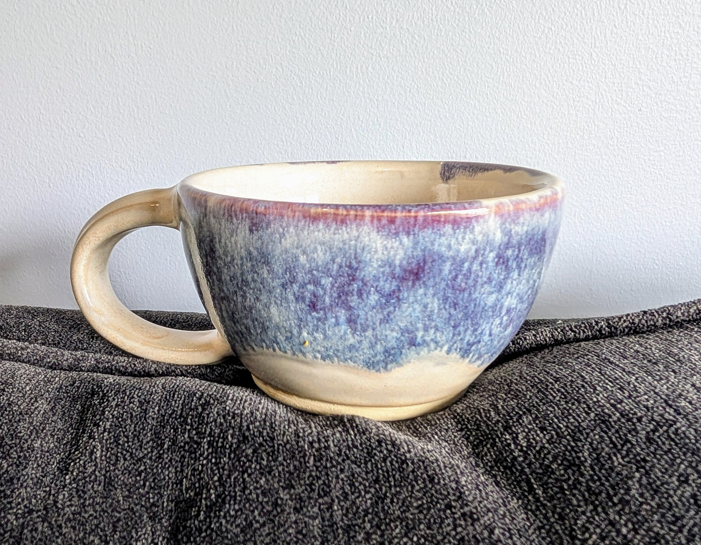 Purple and White Mug
