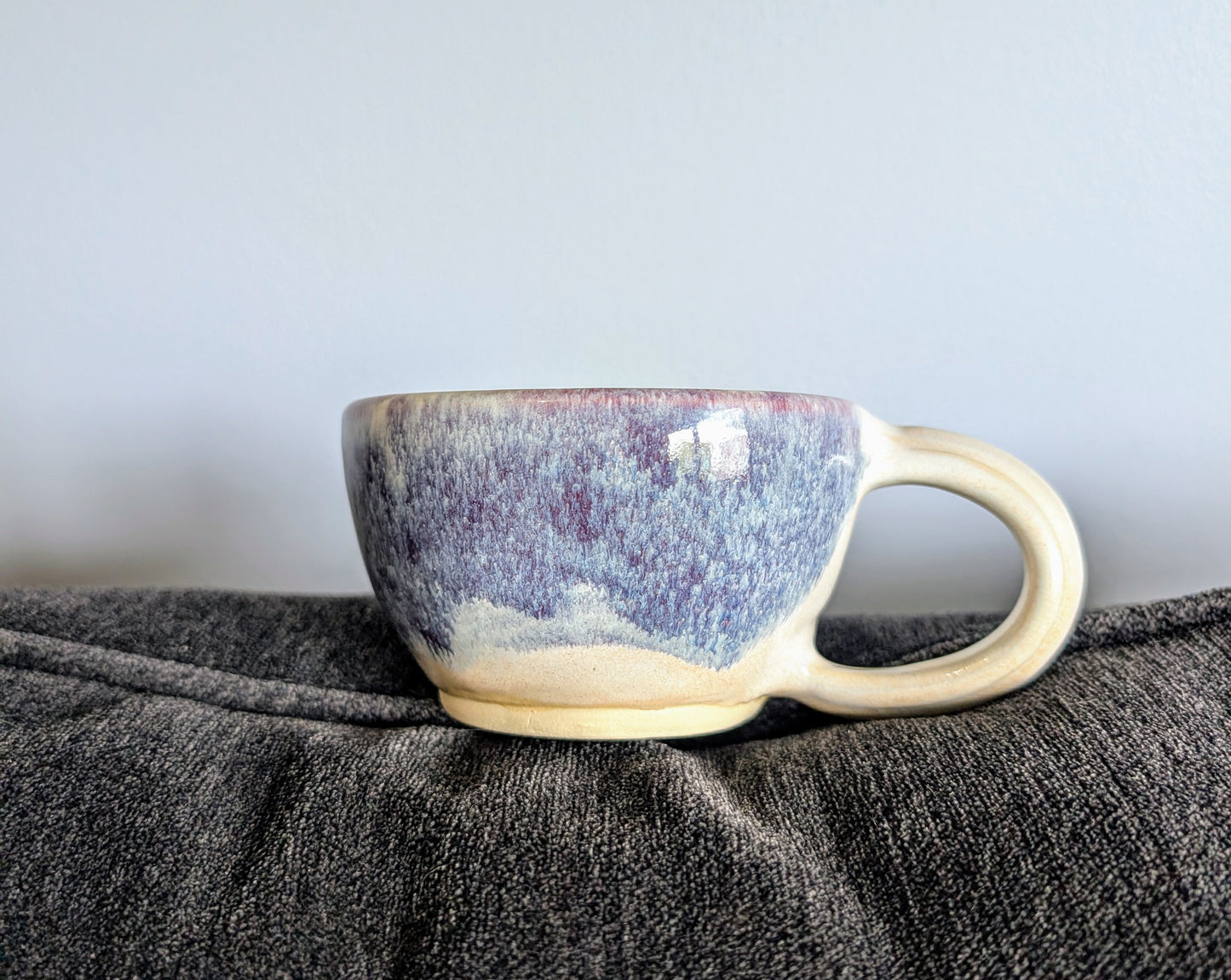 Purple and White Mug