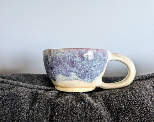 Purple and White Mug