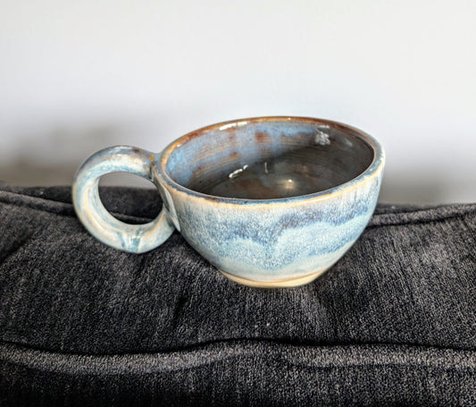 Large belly blue mug