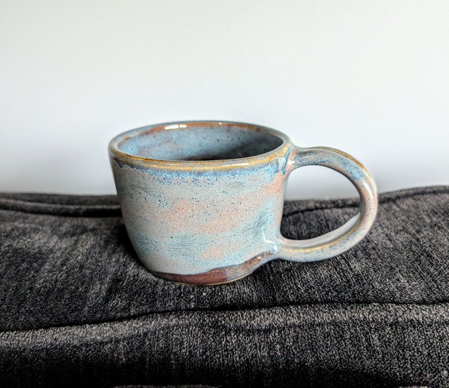 Blue and pink mug